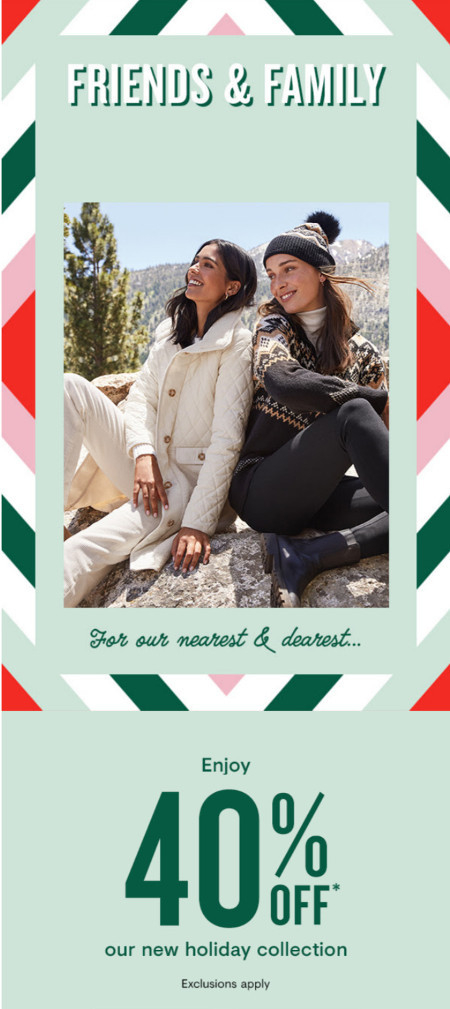 40% OFF OUR NEW HOLIDAY COLLECTION icon